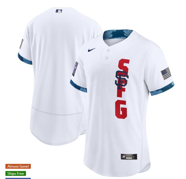 Men San Francisco Giants Blank White 2021 All Star Elite Nike MLB Jersey